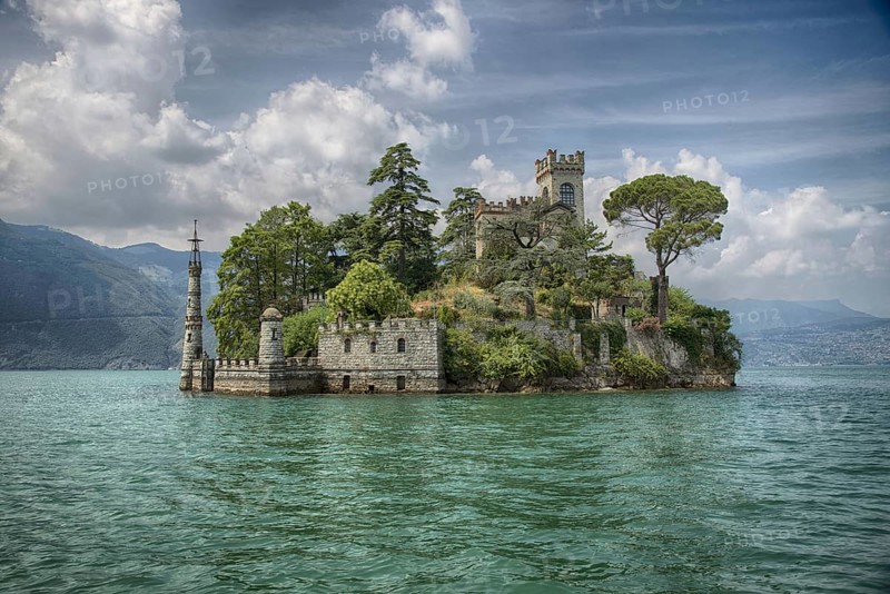 View of the castle on the lake island