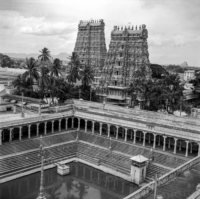 Meenakshi Temple And Golden Lotus Tank
