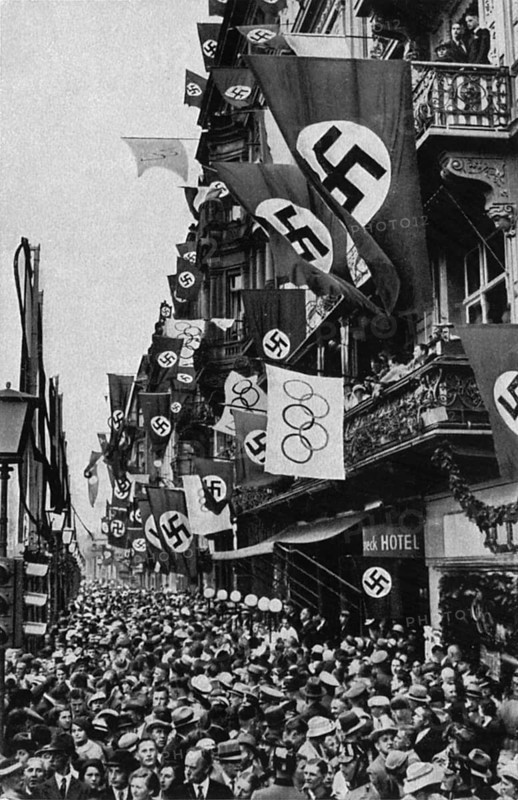 Crowds in the main streets