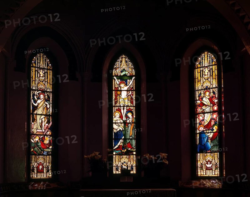 Stained Glass in St. Stephen's Church in Udhagamandalam or Ooty