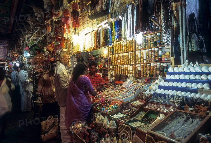 Shops in the Ramanathaswamy temple corridor