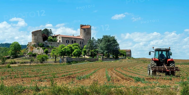 Lauriat castle. Beaumont. Haute Loire departement. Auvergne Rhone Alpes. France