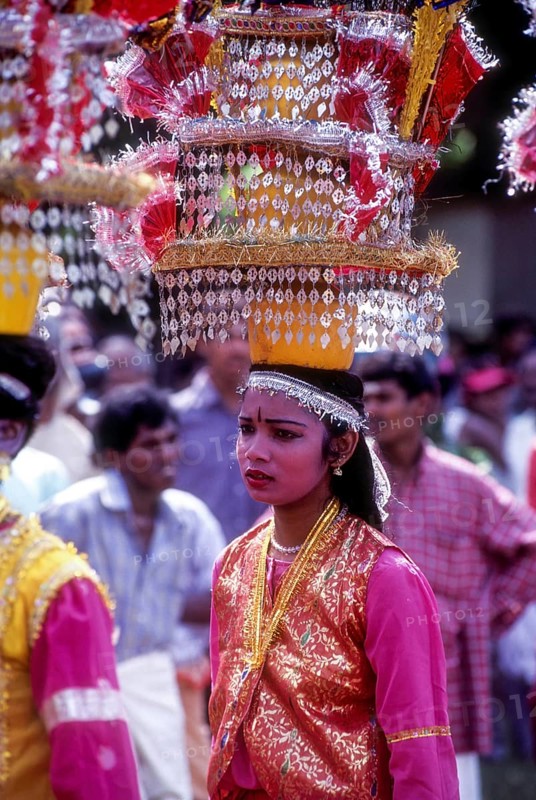 Karagam Dancer in Athachamayam celebration in Thripunithura during Onam near Ernakulam