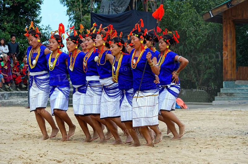 Ritual tribal dances at the Hornbill Festival