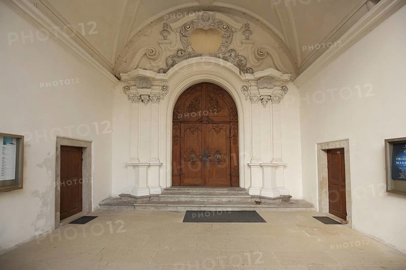 Portal of the Fridolinsmuenster in Bad Saeckingen