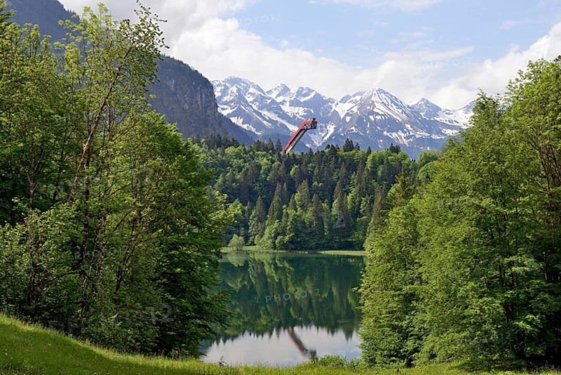 Freibergsee and Heini-Klopfer ski jump