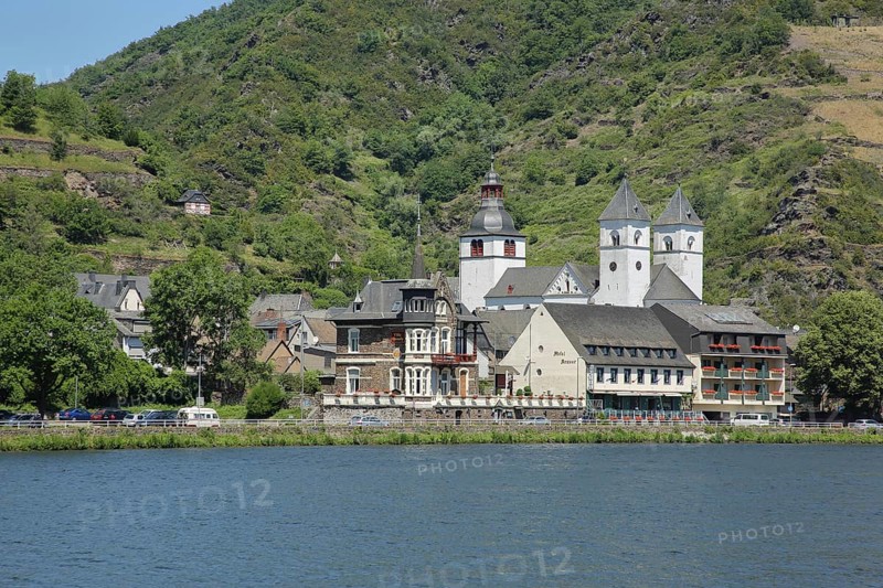 View of Treis-Karden with Collegiate Church of St. Castor and Villa Cornely in Karden