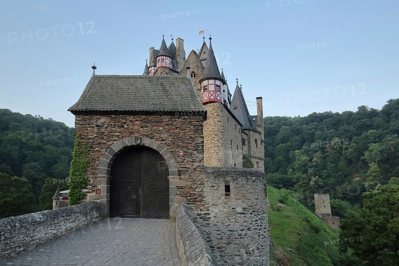 Gate entrance to Eltz Castle built 12th century in the Moselle Eifel