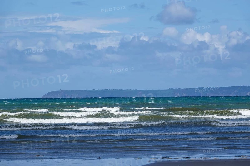 Sainte-Anne-la-Palud sandy beach at low tide
