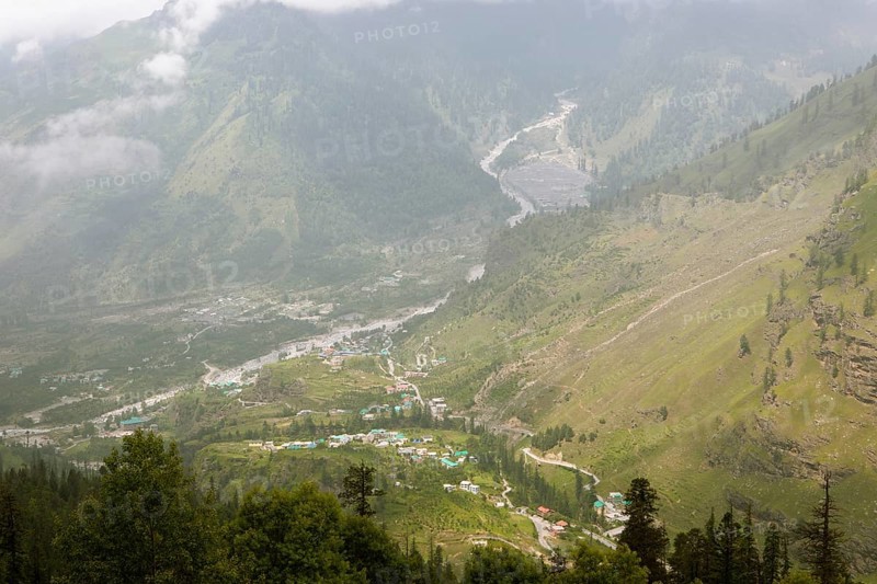Solang Valley in front of the construction of the Atal Tunnel