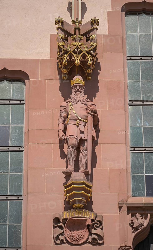 Statue of German Emperor Frederick I. Old Town Hall Roemer