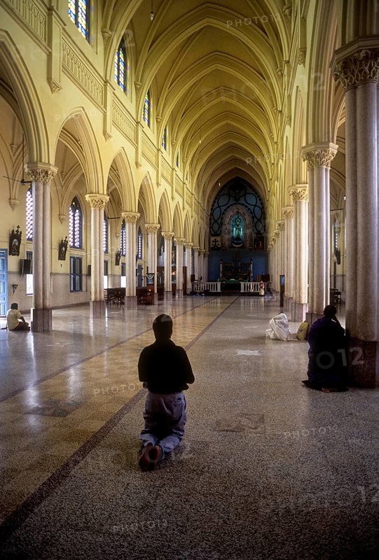 Interior of Vimalagiri Immaculate Heart of Mary Roman Catholic Latin Cathedral or Vimalagiri Cathedral in Kottayam