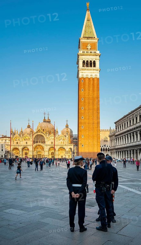 Police patrolling St Mark's Square