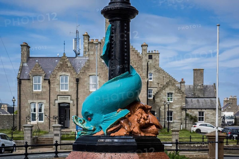 Victorian ornamentation on a lamppost at Lerwick Town Hall