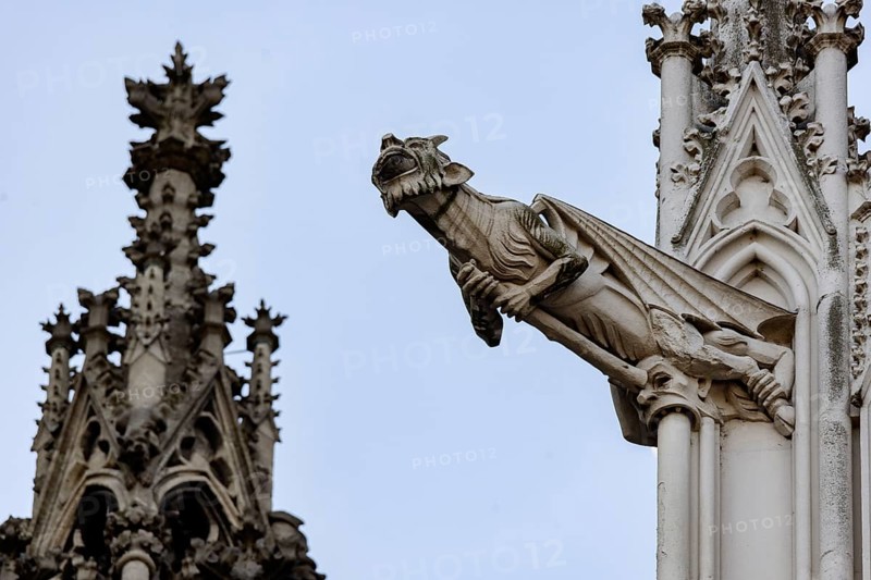Mystical figures as gargoyles at Cologne Cathedral
