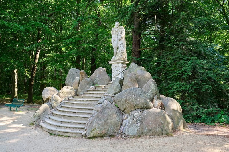 Hercules Statue in the Azalea and Rhododendron Park Kromlau