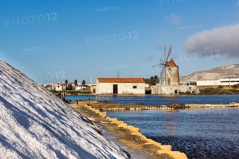 Traditional windmill for salt extraction