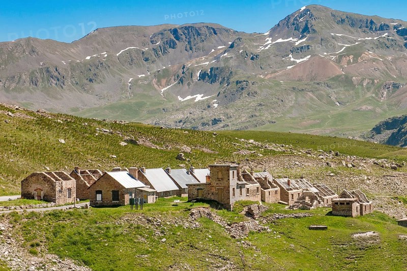 View of historic early 20th century accommodation for a battalion of Alpine hunters