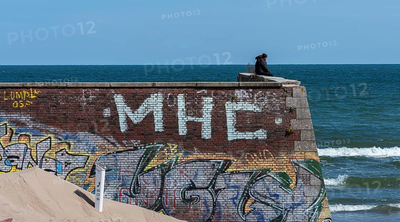 Old wall on the dyke in Prora
