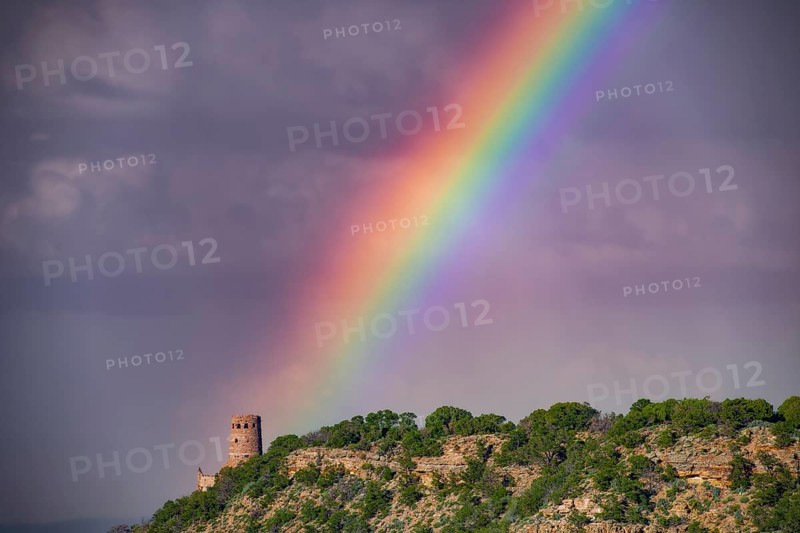 Watchtower watchtower with rainbow