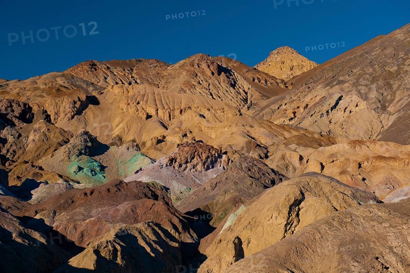 Artist's Palette rock discoloured by minerals in evening light