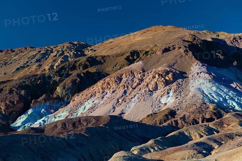 Artist's Palette rock discoloured by minerals in evening light