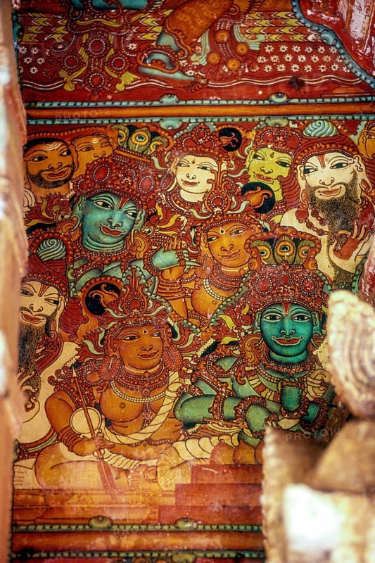 17th century murals in Sri Thodeekkalam Siva temple in Kannavam near Thalassery
