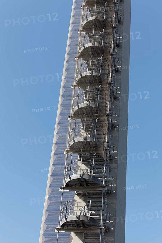 Steep outside staircase at the tower