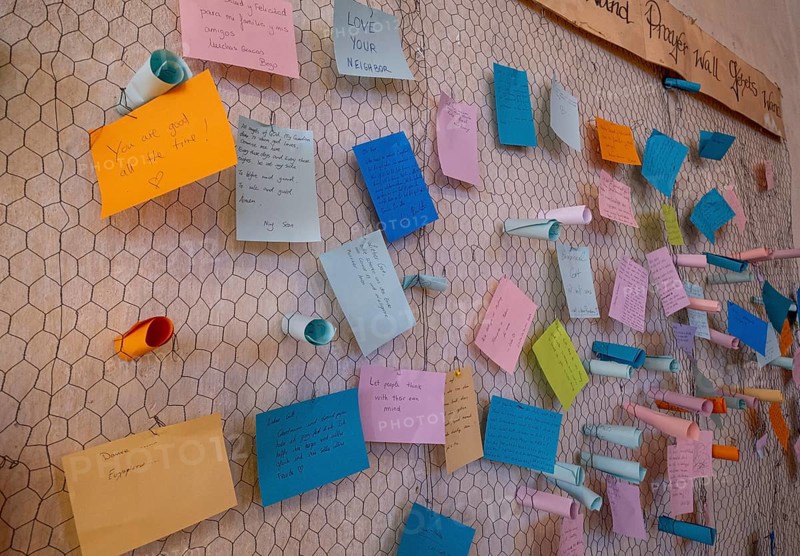 Note on the prayer wall in the Heiliggeistkirche in Heidelberg