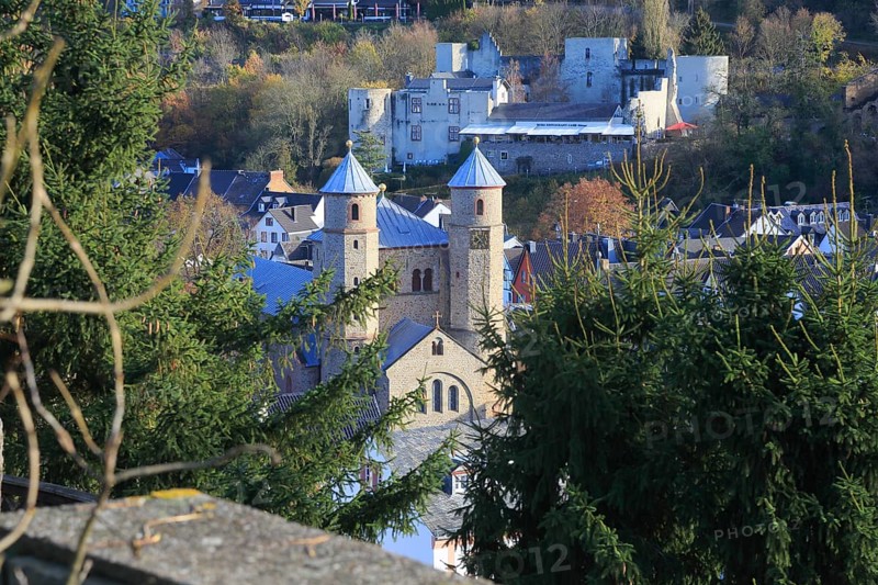 Collegiate church and castle seen from the city wall