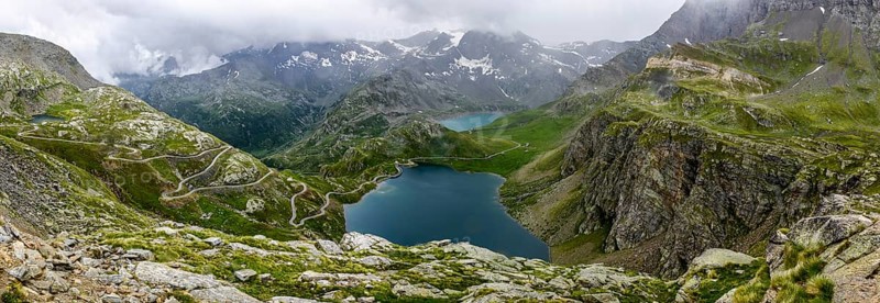 Panoramic view from Colle del Nivolet