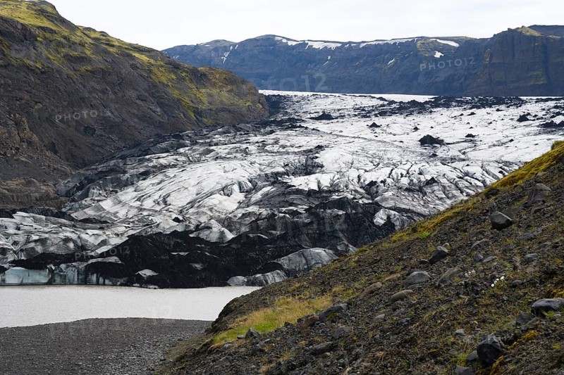 The Myrdalsjoekull glacier near Vik i Myrdal