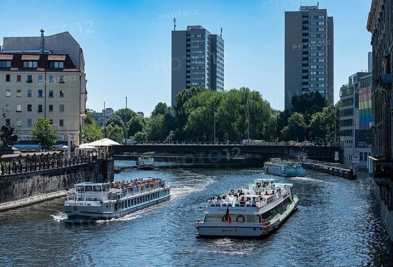 Steamboat trip in the summer midday heat