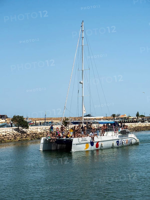 Marina with catamaran