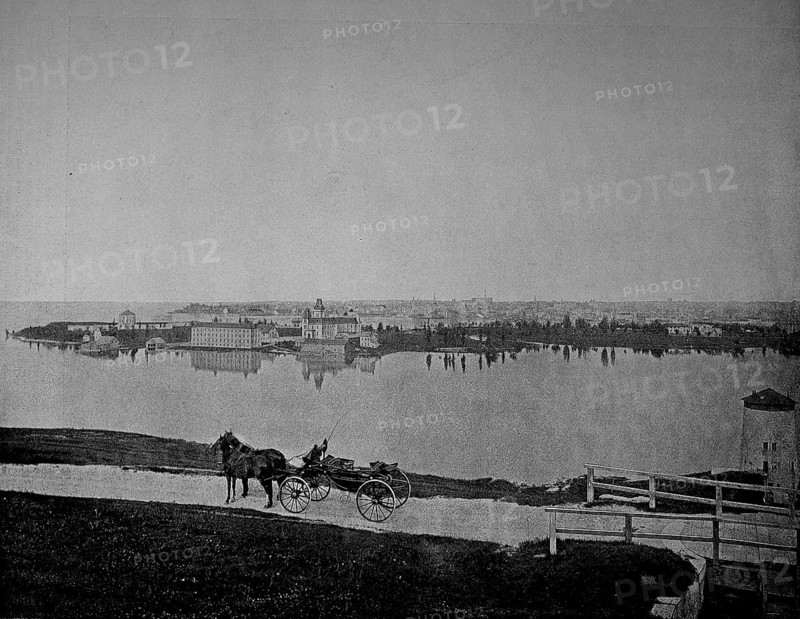 View across the St. Lawrence River to the Military Academy and the City of Kingston