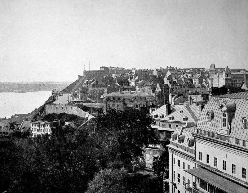 View from Laval University of part of Quebec City and St. Lawrence Bay