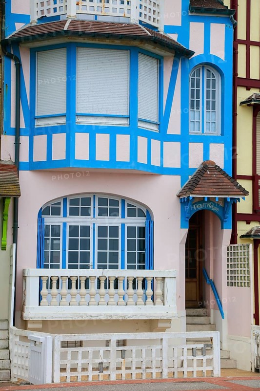 Wilhelminian and Art Nouveau villas in the Mersois neighbourhood on the Mers-les-Bains promenade