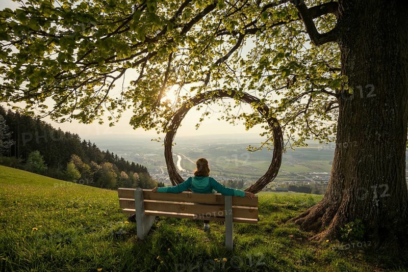 Old lime tree and circle of branches