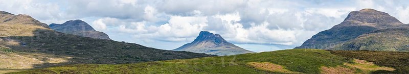 Panorama over Sgorr Tuath and Cul Beag