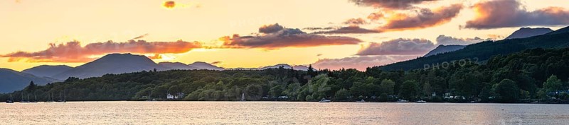 Sunset over Loch Lomond from Milarrochy Bay