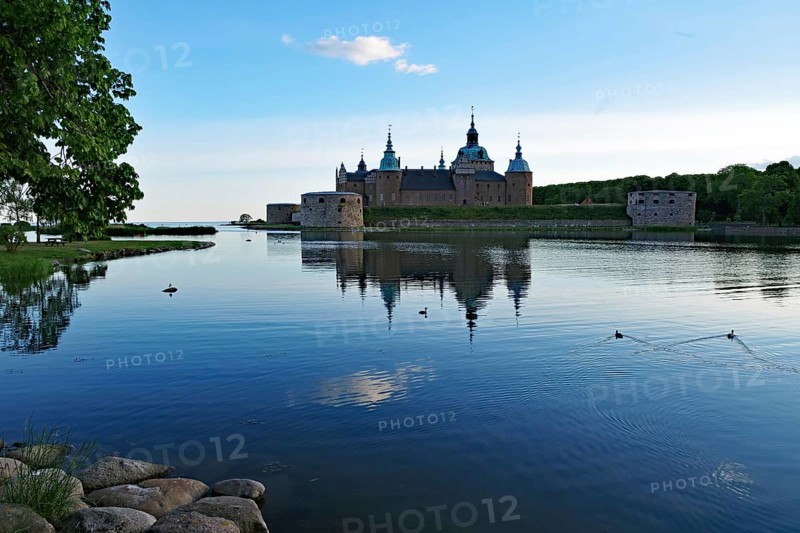 Kalmar Castle reflected in the calm water