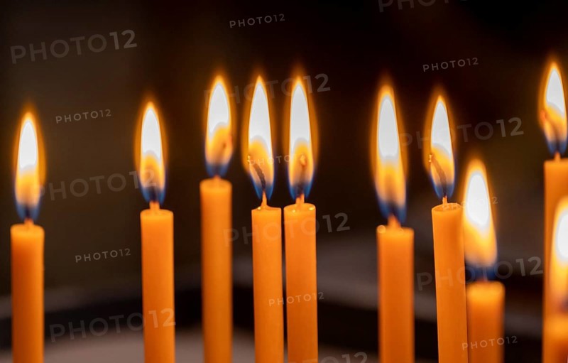 Candles in the collegiate parish church of St. Philip and St. James