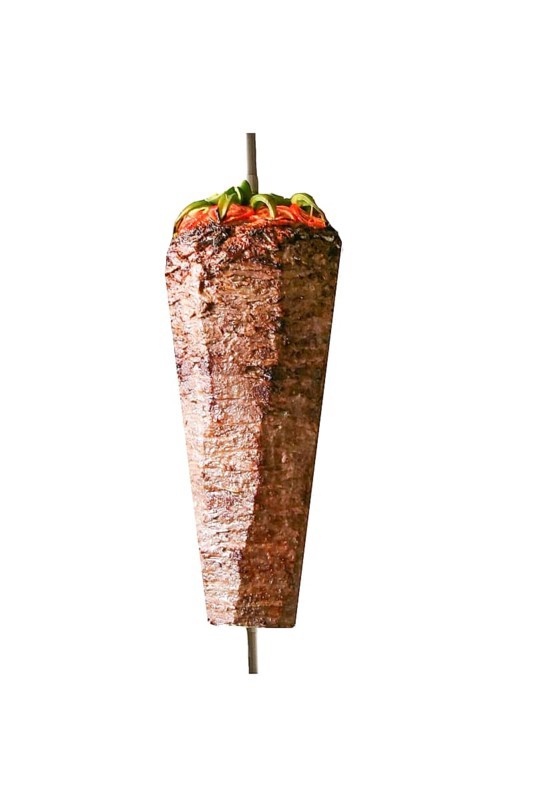 Turkish dish Doener Kebab as a turning roast