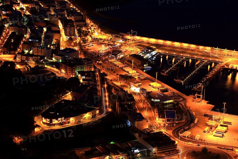 View from the Mirador Glorieta de la Concepcion the city of Santa Cruz de la Palma at night