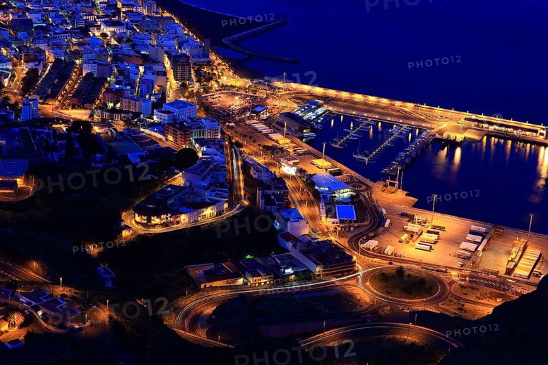 View from the Mirador Glorieta de la Concepcion the city of Santa Cruz de la Palma at night