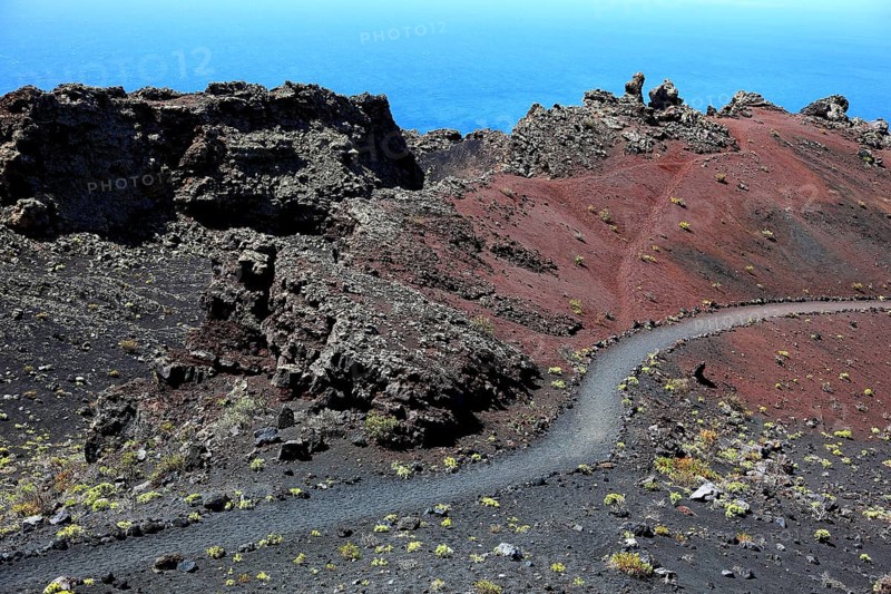 Hiking trail near the volcano San Antonio at Cap Fuencaliente