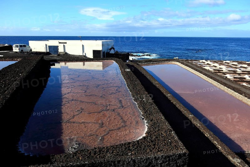 Crystallisation basin of the salt works in Fuencaliente at the Punta de Fuencaliente