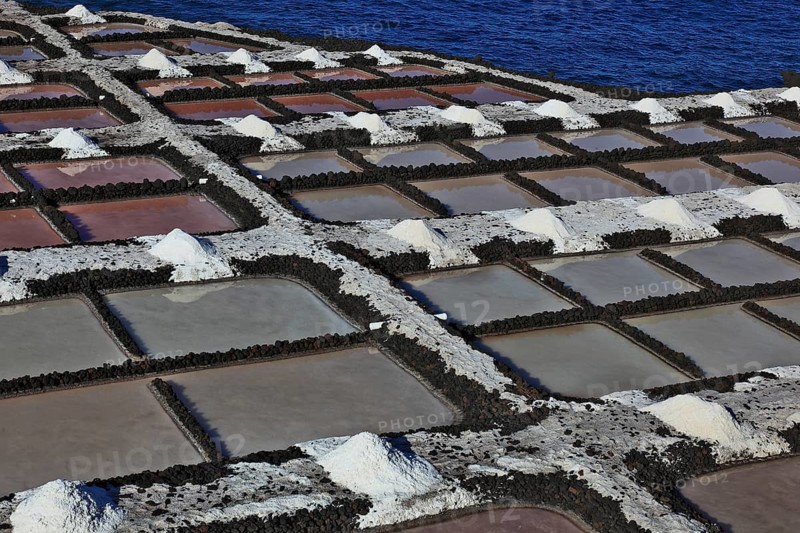 Crystal pools of the Salinas la Fuencaliente at the Punta de Fuencaliente