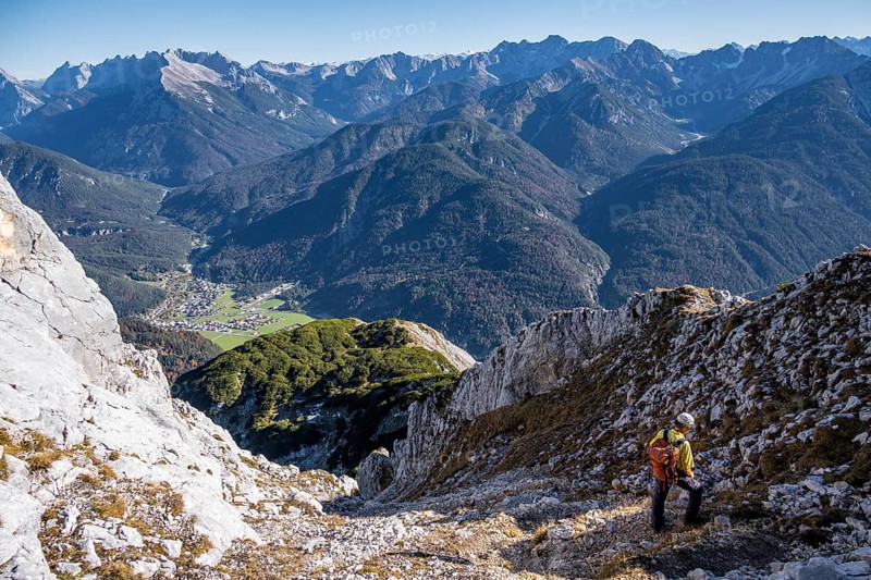Climbers descending