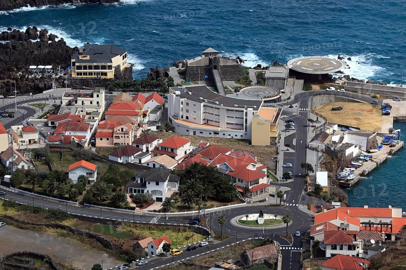 View of Porto Moniz on the northwest coast of the island Lava pool